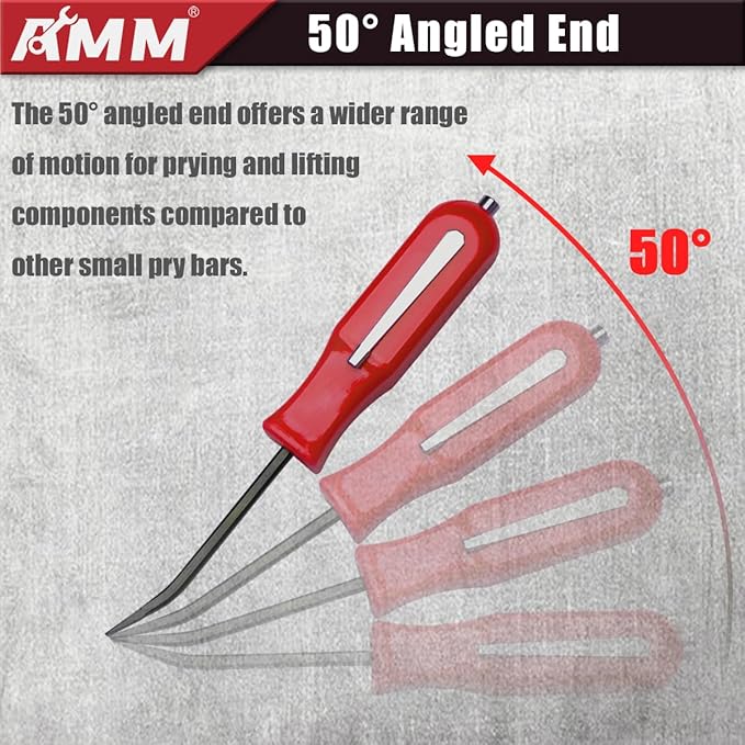 AMM 4 PCS Pocket Pry Bar Set, Mini Pry Bar with Magnet Top and Pocket Clip, 4.5" Small Pry Bar for Home Office, Car Repair Gadgets, Electronics and Mechanics Repair