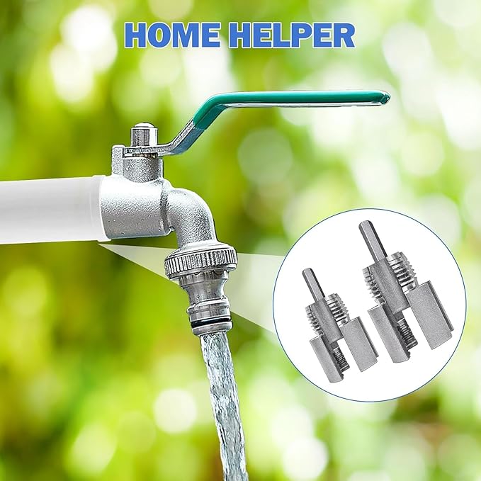 Integrated Internal & External Pipe Threading Tool, Pipe Thread Cutting Tool, Electric Drill Compatible PVC Pipe Threader Kit, Pipe Sizes Rethreading Tool (1/2"+3/4")