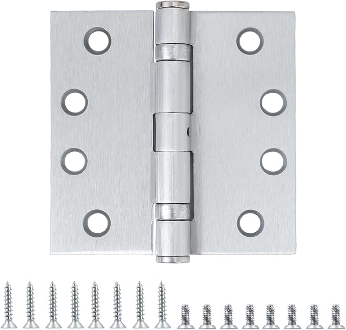 1 Pack Satin Chrome 4 Inch Heavy Duty Commercial Ball Bearing Door Hinges