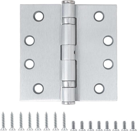 1 Pack Satin Chrome 4 Inch Heavy Duty Commercial Ball Bearing Door Hinges
