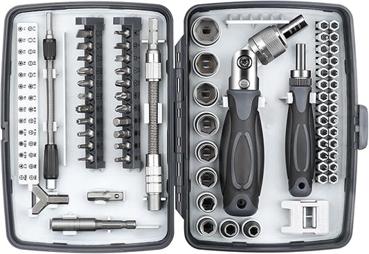 68-in-1 Ratcheting Screwdriver Set, Pocket Size, Versatile Ratchet Handle for Mechanics, DIY, Bicycle, Car, Electronics Maintenance (9902)
