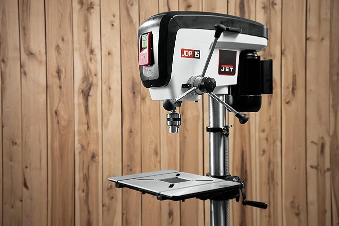 JET 15-Inch Benchtop Drill Press, 16 Speed, 3/4 HP, 115V 1Ph (Model JDP-15B)