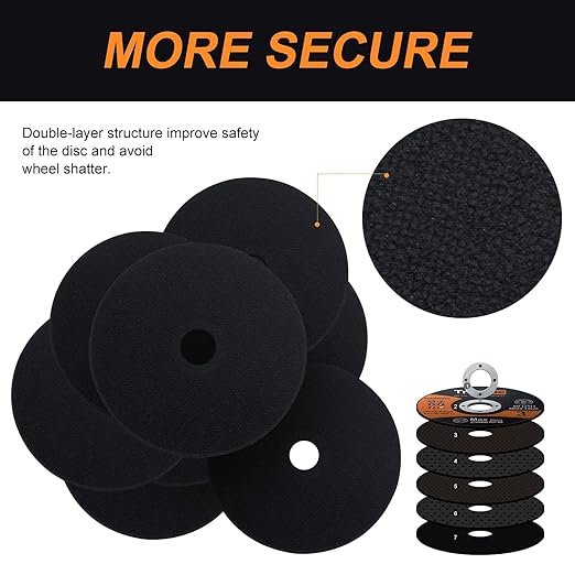 3 inch Cut Off Wheel - 25 Pack Cutting Disc with Mounting Mandrel Kit 1/4" 3/8" Arbor Stainless Steel Grinding Wheel for Angle Grinder