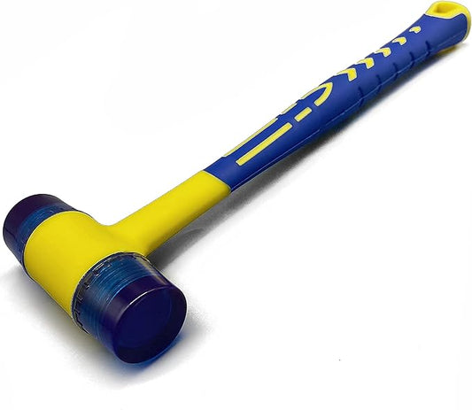Rubber Mallet,KAIHAOWIN Small Mallet Hammer, Double-Faced Soft Mallet with Ergonomic Shaped Plastic Handle and Anti-Slip Coating for Jewelry, Leather Crafts, Woodworking 30mm