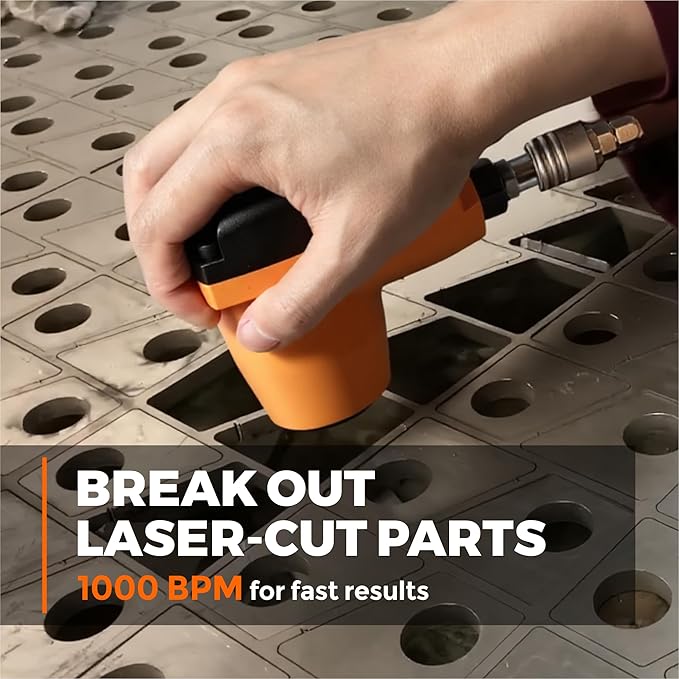 Pneumatic Palm Hammer, 1000 BPM Automatic Air Impact Tool with Non-Marring Tip, Easy One-Hand Grip for Wood Edge Banding, Metal Part Removal, Tire Patch Leather Work