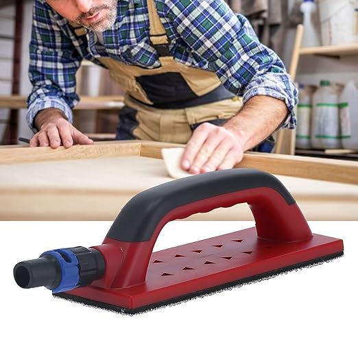 9in Dust F Ree Grinding Block Manual Dust Extraction Polishing Sander with Hook with Loop for Wood Polishing Cleaning Tool