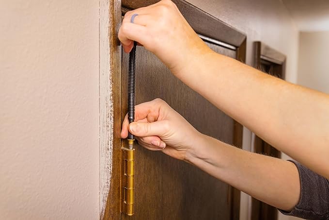 HIT Tool Door Hinge Pin Removal Tool ??Spring Driven Door Hinge Pin Remover and Soft Face Brass Hammer Punch Set
