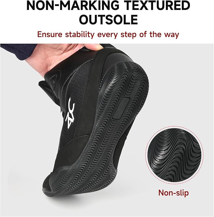 ZVC Wrestling Shoes Men Boxing Shoes for Fighting Shoes Powerlifting Bodybuilding Boots Footwear