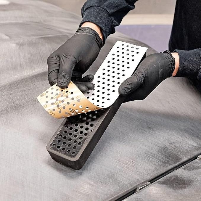 Eastwood Elite Contour DSB Dustless Auto Body Sanding Block Kit with Sandpaper | Automotive Sanding Blocks and Contour Hand Sander for Drywall & Autobody | 40, 80, 320, 180, 400 Grit Sandpaper