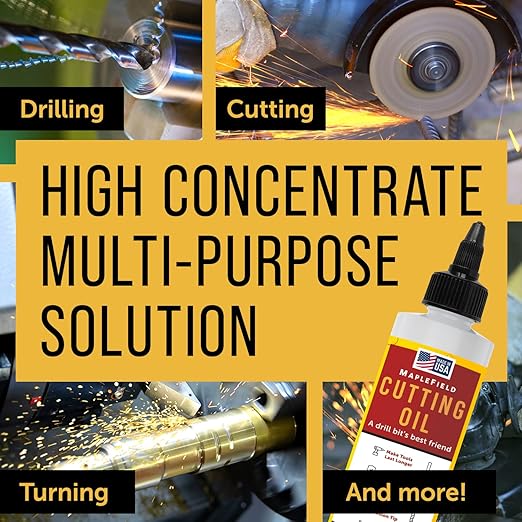 Thread Cutting Oil for Drilling Metal - Precision Machine Cutting Fluid for Metal Drilling & Milling - Drill Bit Oil - Tapping Fluid - Made in USA - 8oz