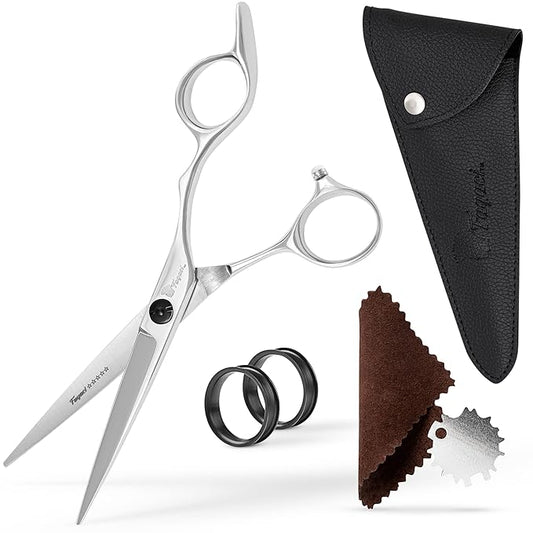 Fagaci Professional Hair Scissors 6??Extremely Sharp Blades, Fine Cutting Blades, Hair Cutting Scissors Professional, Hair Shears, Barber Scissors Set for Men and Women, Haircut Scissors Hair Kit