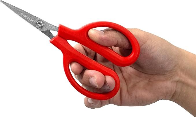 VAMPLIERS 6 1/4" Fiber Optic Kevlar Scissors Industrial Grade Carbon Steel Shears - Cuts Kevlar, Dyneema, Spectra, Vectran, Dacron, Nomex, Technora, Innegra, Carbon Fiber, Fiberglass