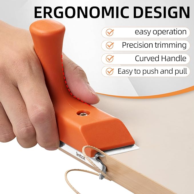 Imbot Edge Banding Trimmer With Stainless Steel Blade，Woodworking Trimmer For Deburring, Edge Planing,Correcting Wood Edges, Woodworking, Veneer, Edge Banding Trimming Tool, Gift For Dad.