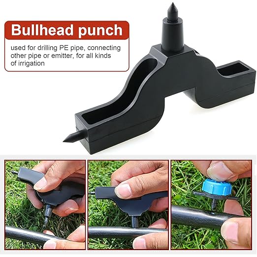 ToToT 4mm Hole Punch 3PCS Black 4mm Micro Drip Irrigation System Water Pipe Hole Punch Tool