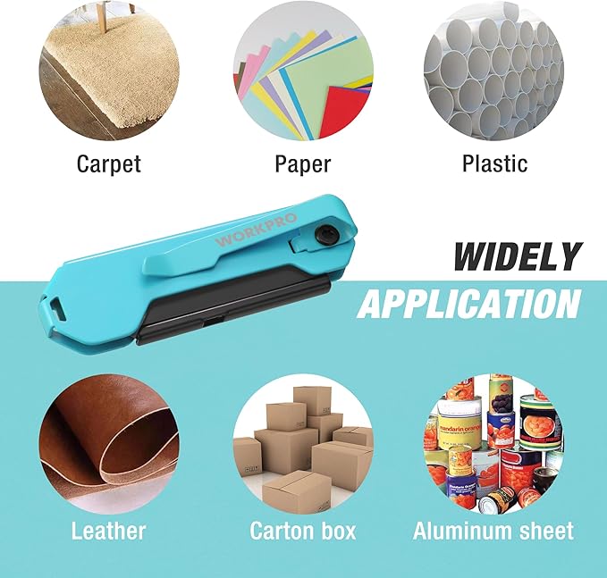 WORKPRO 2PCS EDC Folding Utility Knife, Mini Box Cutter with Quick Open Axis Lock, Quick Change Blade Razor Knife, Foldable Small Pocket Knife with Belt Clip, 2 Packs with 10 Extra Blades