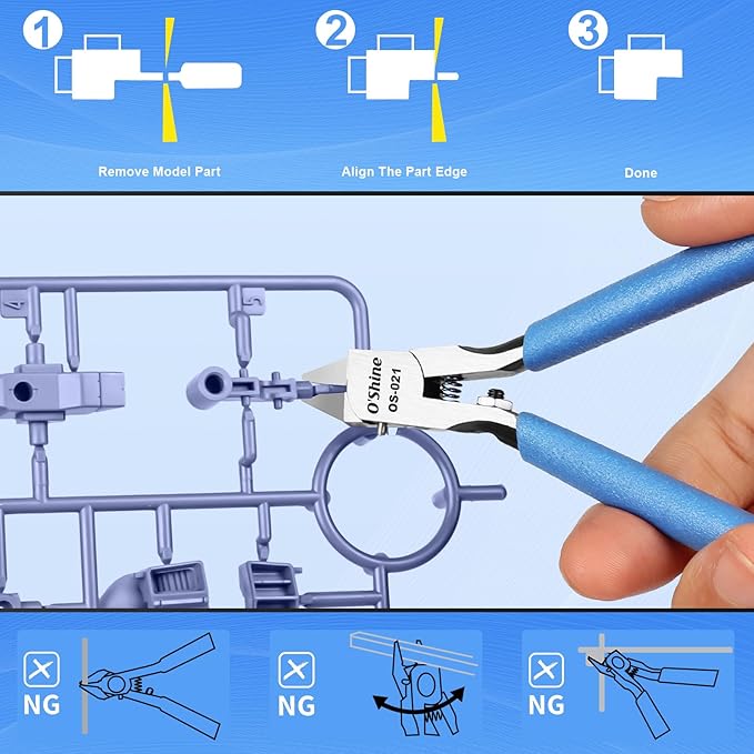 O?셎hine Ultimate Single-edged Sprue Cutter, Super Thin & Sharp Model Snips For Plastic Models, Single Blade Gunpla Gundam Model Nippers & Hobby Model Clippers, w/A Plastic Sheath & A Leather Sheath