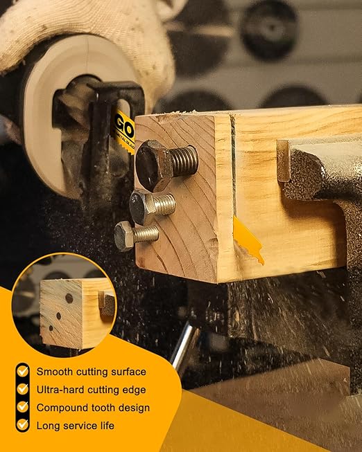 10 Pack 6 Inch 6/12TPI Reciprocating Saw Blades,Stud and Nail Saw Blades, 6" High Strength Bi-Metal Saw Saw Blades Wood and Nail-Embedded Wood, Metal,PVC, Pallets etc,with Storage Box