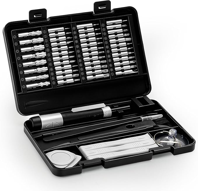 Magnetic Screwdriver Set, Ratcheting Precision Screwdriver Set Compact Screw Driver Set Kit Multibit Screwdrivers Mini Non-Slip Grip, Professional Repair Tool Kit for PC Phone Watch(58 in 1)