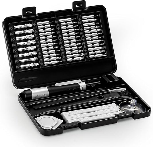 Magnetic Screwdriver Set, Ratcheting Precision Screwdriver Set Compact Screw Driver Set Kit Multibit Screwdrivers Mini Non-Slip Grip, Professional Repair Tool Kit for PC Phone Watch(58 in 1)