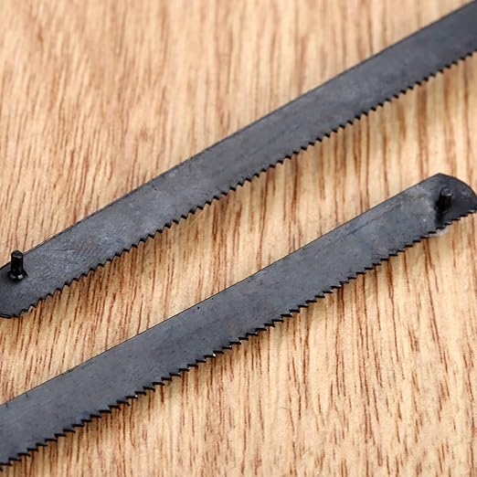 dophee 10Pcs 6 inch 150mm 24T Mini Hacksaw Blade Replacement, Multifunctional Carbon Steel Hand Saw Blade for Hand DIY Model Manual Woodworking PVC Metal Pipes Cutting