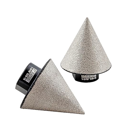 DT-DIATOOL Diamond Beveling Chamfer Bit 1-9/16 Inch, 2-Pack for Tile Porcelain Ceramic Granite Marble Existing Holes Enlarging Polishing Shaping Trimming Repairing
