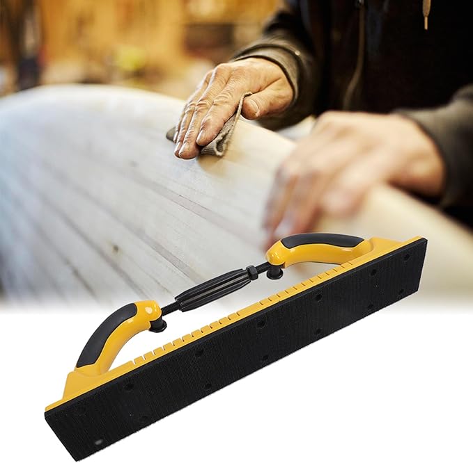 Hand Sanding File Block,70 * 400mm Adjustable Radius Flex Longboard Hand Sanding File Block with Hook & Loop Backing