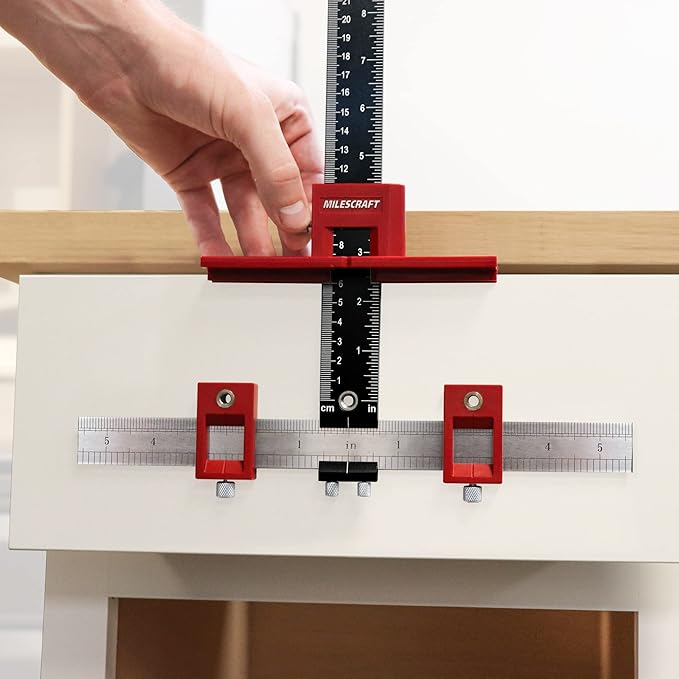 Milescraft 7300 Cabinet Kit ??Cabinet Hardware Jig, Shelf Pin Jig, Hinge Jig and Drawer Slide Jig. Cabinet Handles, Drilling Jig, Euro Concealed Hinge Jig, Drawer Installation Jig ??Ultimate Bundle