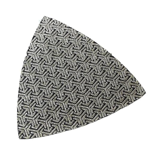 Electroplated Diamond Sanding Pad,400Grit 75mm Triangular Grinding Pad Hook and Loop Backing for Glass Porcelain Ceramic Hand Polishing & Trimming (1pc)