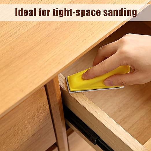 ZEHIQ Micro Sander Kit, 3.5??x 1??Detail Hand Sander for Crafting, Sandpaper Assortment of 60 80 120 180 240 320 Grit for Small Projects DIY Crafts Wood Metal Polishing Tight Narrow Spaces (60pcs)