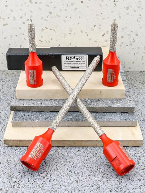 DT-DIATOOL Diamond Mortar Raking Bit - Tuck Pointing Bit with Carbide Tipped for Granite Marble Concrete Masonry Stone Removals Vacuum Brazed Bit 5/8-11 Thread(8 * 42mm)*5