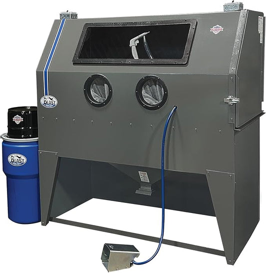 Skat Blast TP Tools USA 2858FP Abrasive Sandblast Sandblasting Cabinet with HEPA Vacuum, 58"W x 28"D x 28"H Work Area, Made in USA