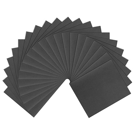 HARFINGTON 20pcs Sandpaper 240 Grit 9 x 11 Inch C-Weight Backing Silicon Carbide Abrasive Wet Dry Sanding Sheets for Wood Finishing, Metal Sanding, Automotive Polishing