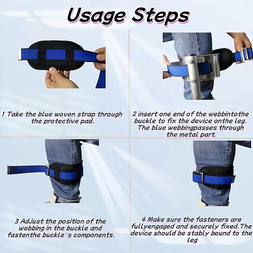 Drywall Stilt Replacement Parts - 2Pcs Replacement Straps + 2Pcs Comfort Stilt Pads Set 竊똍ylon Adjustable Stilt Leg Straps Protective Padded Leg Bands for Construction, Renovation