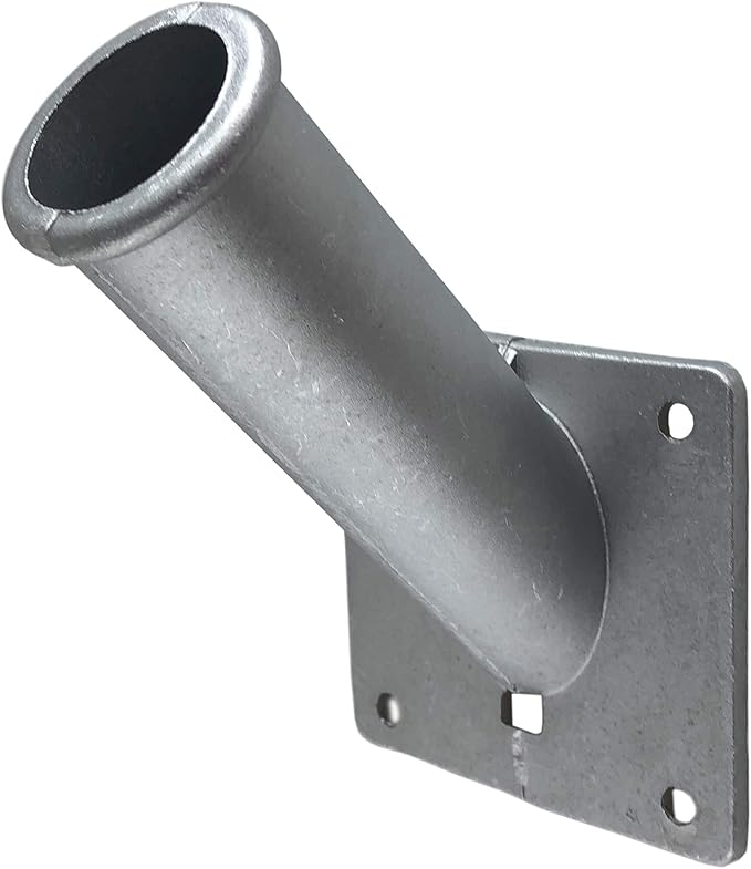 Aluminum Flag Pole Bracket Mount - Fits Most 1.25 Inch Flag Poles - Gray