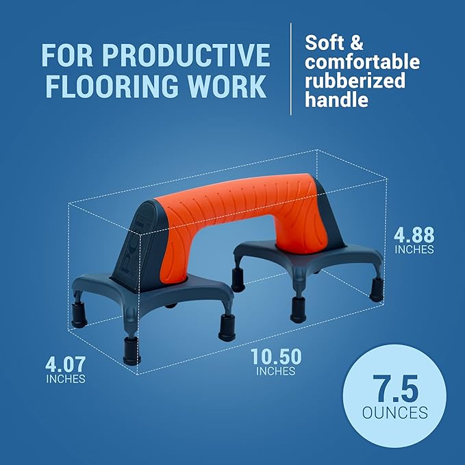 EasyLean Trowel Support Tool, Proudly Made-in-the-USA, Handy Hand Tool for Flooring, Drywall, Cement, and Adhesive Application, Support Tool for Floor Installers with Anti-Slip Spare Feet.