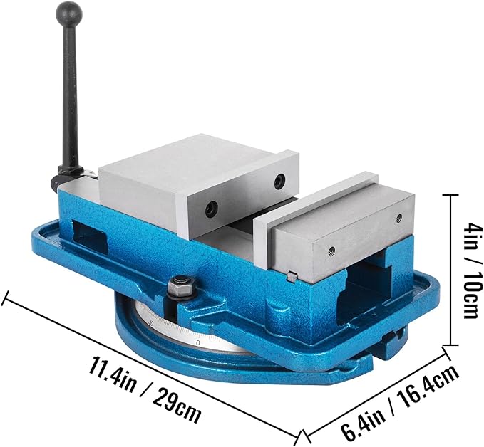 VEVOR 3 Inch Heavy Duty Milling Vise Bench Clamp Vise High Precision Clamping Vise 3 Inch Jaw Width with 360 Degree Swiveling Base CNC Vise