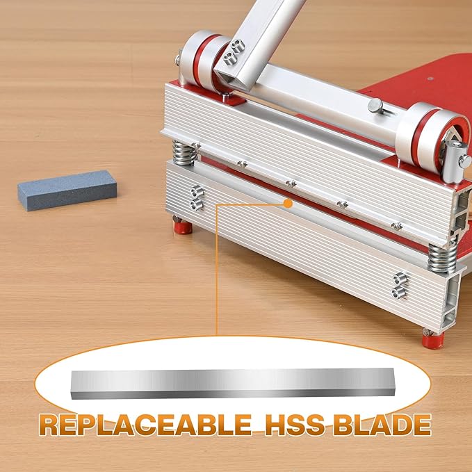 Laminate/Vinyl Floor Cutter, 13” Vinyl Plank Cutter – Easy Angle & Length Cutting, Flooring Tools – Cuts Laminate Floor, Engineered Wood, LVP, LVT, VCT, SPC, WPC, HSS Blade, Spare Blade Included
