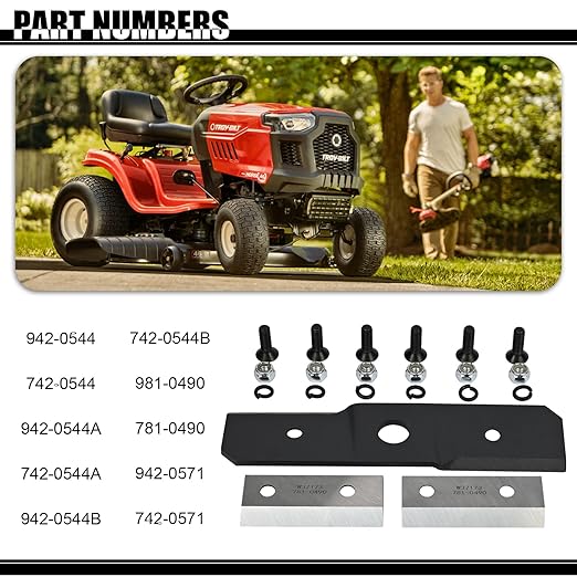 Shredder/Slicer Blade Kit 1-742-0571 & 2-981-0490 Shredder Chipper Blade 6-710-1054 Screws Compatible with Craftsman Bolt on Kit MTD Chipper Shredder Parts