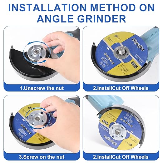 10 Pack 4 1/2 in Cut Off Wheel Cutting Wheels for Angle Grinders, Ultra Thin Grinding Wheels, Metal Cutting Discs