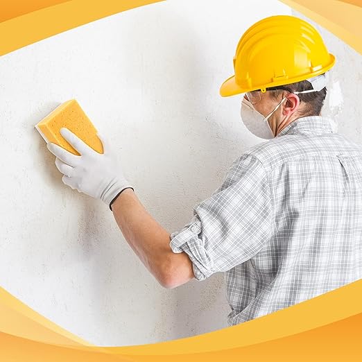Gisafai 6 Pcs Drywall Wet Sanding Sponge 9 x 4.5 x 3.1 Inch Washable Reusable Drywall Sanding Blocks for Smoothing and Finishing Surfaces Tools Wiping dust