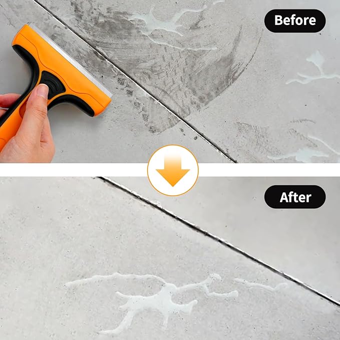 Wide Razor Blade Scraper Tool ??4" Scraper Tool with 15 Extra Replacement SK5 Blades,Glass Cleaner for Stove Tops, Windows, Paint Removal and Adhesive Residues