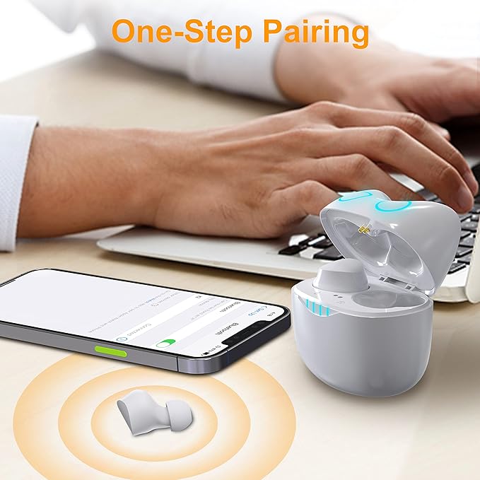 Wireless Earbuds, Long Battery Life Earbuds Wireless Bluetooth, Ear Buds with Microphone, IPX5 Waterproof Headphones, Bluetooth Headphones with LED Lights, Ear buds with Multifuntional Touch Screen