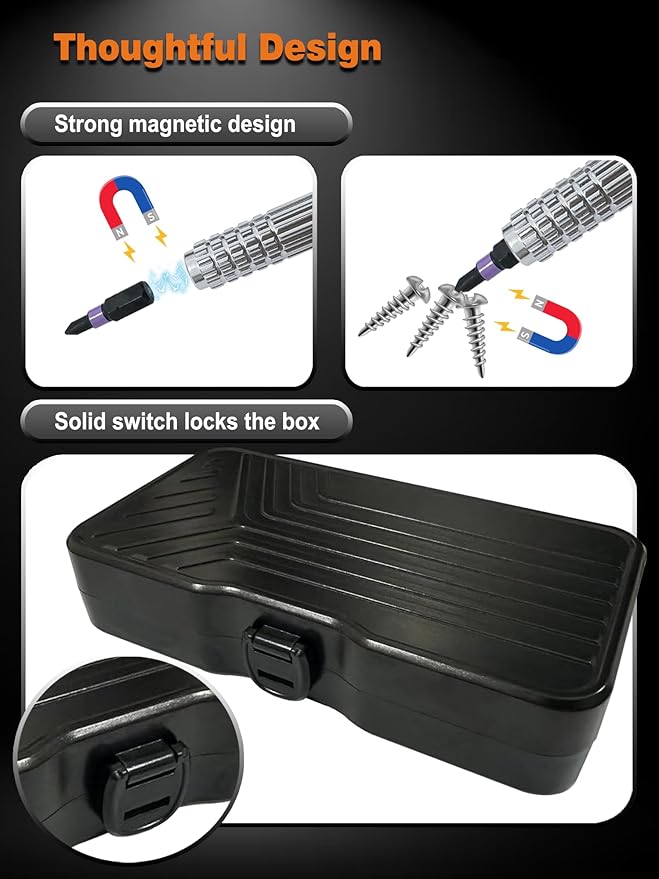 40 in 1 Magnetic Screwdriver Sets, DIY Multi Bits Ratchet Screwdriver Set with T Ratcheting Handle, Compact Flexible Shaft Repair Tool Kit for Electrical, Furniture Assembly