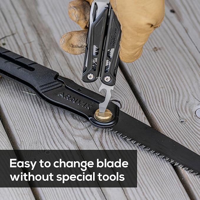 Nordic Pruning Saw for Gardening & Folding Saw Bushcraft - Arnvik - 8 Teeth per Inch - 8 in Hardened SK5 Steel Blade for Wood - For Cutting Trees in Your Garden or Firewood when Camping