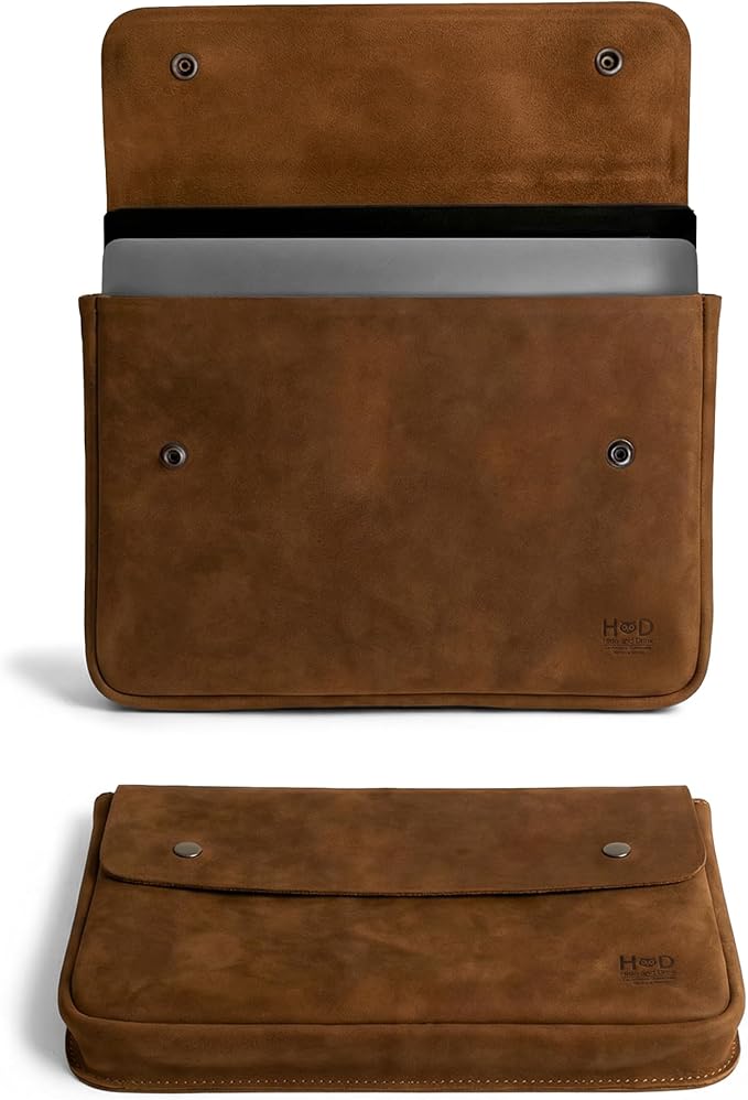 Hide & Drink, Vintage Folder Document Holder, File Case, A5 Binder, Envelope Portfolio, Pencil Pouch, Full Grain Leather, Handmade, Swayze Suede