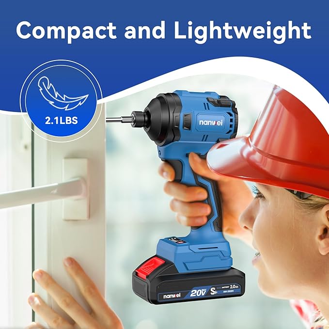NANWEI Brushless Impact Driver竊똂ompatible with Makita 18V Battery竊?100 In-lbs (240N쨌m) Max Torque, 1/4" Hex Shank, and Bit Set ??Ideal for Heavy-Duty Home Improvement and DIY Projects (Tool Only)