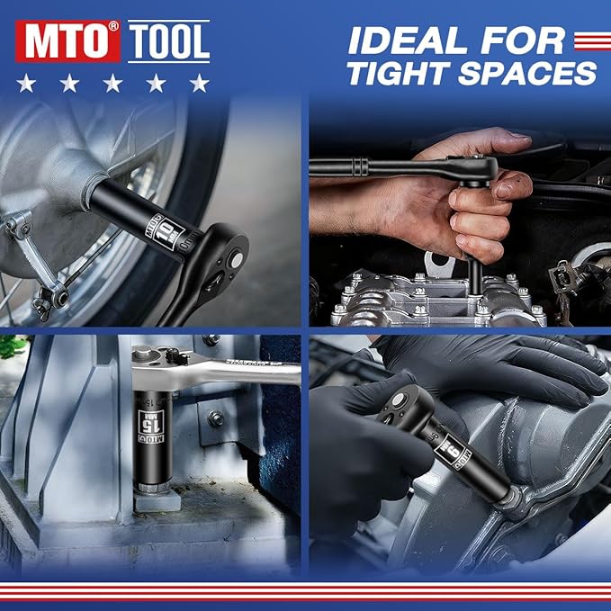 MTO 14-Piece 1/4" Drive Magnetic Deep Impact Socket Set, Metric Size (4mm-15mm) 6 Point Sockets