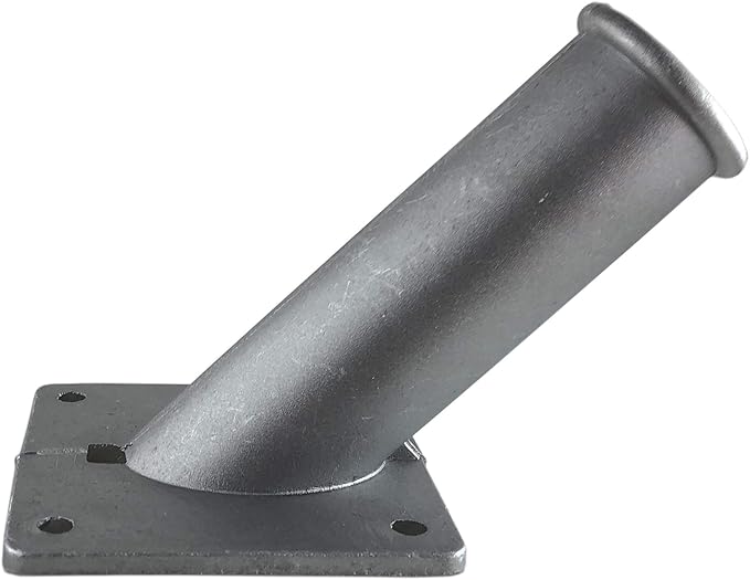 Aluminum Flag Pole Bracket Mount - Fits Most 1.25 Inch Flag Poles - Gray