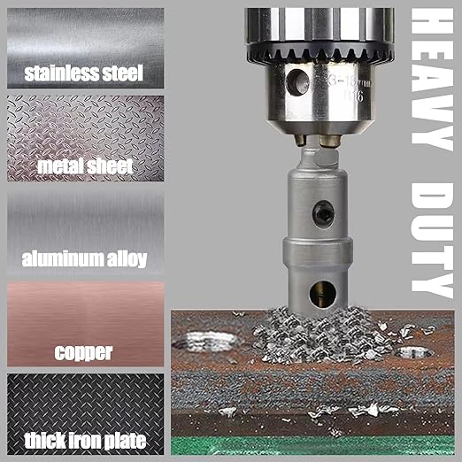 10PCS Heavy Duty Carbide Hole Saw Kit, 5/8'' to 2'' Metal Hole Cutter with Pilot Drill, Holesaw for Hard Metal, Stainless Steel, Iron, Mild Steel, Aluminium, Alloy, Plastic, Fiberglass