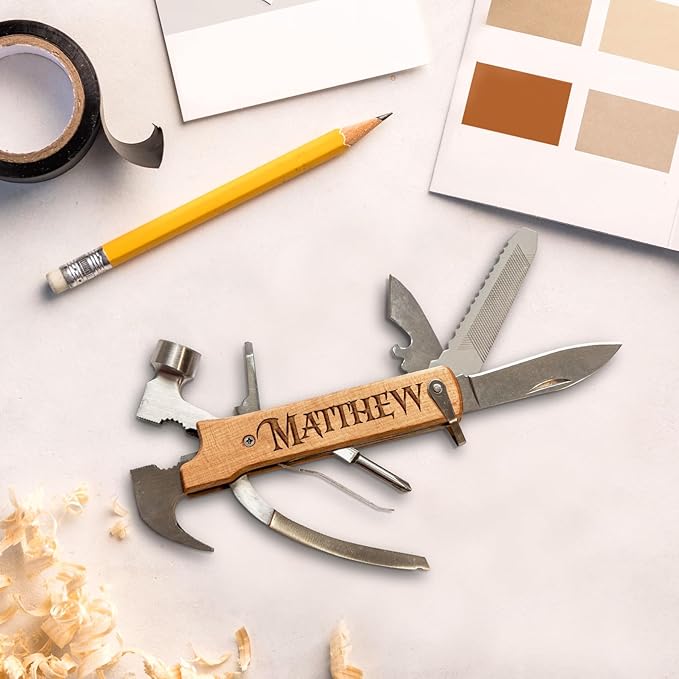 Gifts for Men, Personalized Pocket Knife Men Multitool, Guys Christmas Gift, Engraved Gifts Multitool for Dad, Grandpa, Papa, Custom Unique Mens Gift for Fathers Day, Birthday, Anniversary, Christmas